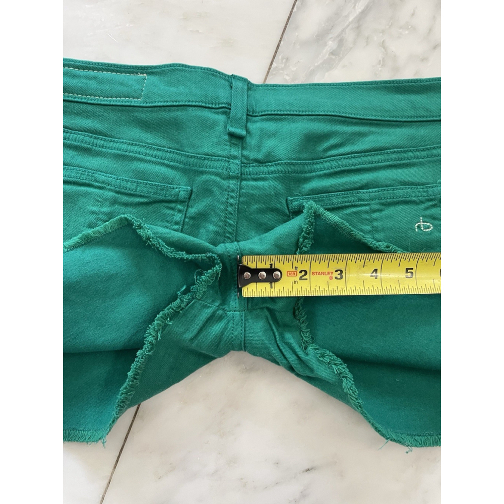 Rag & Bone Denim Shorts Cotton Raw Hem Green Jean Shorts Size 28 - Picture 7 of 7